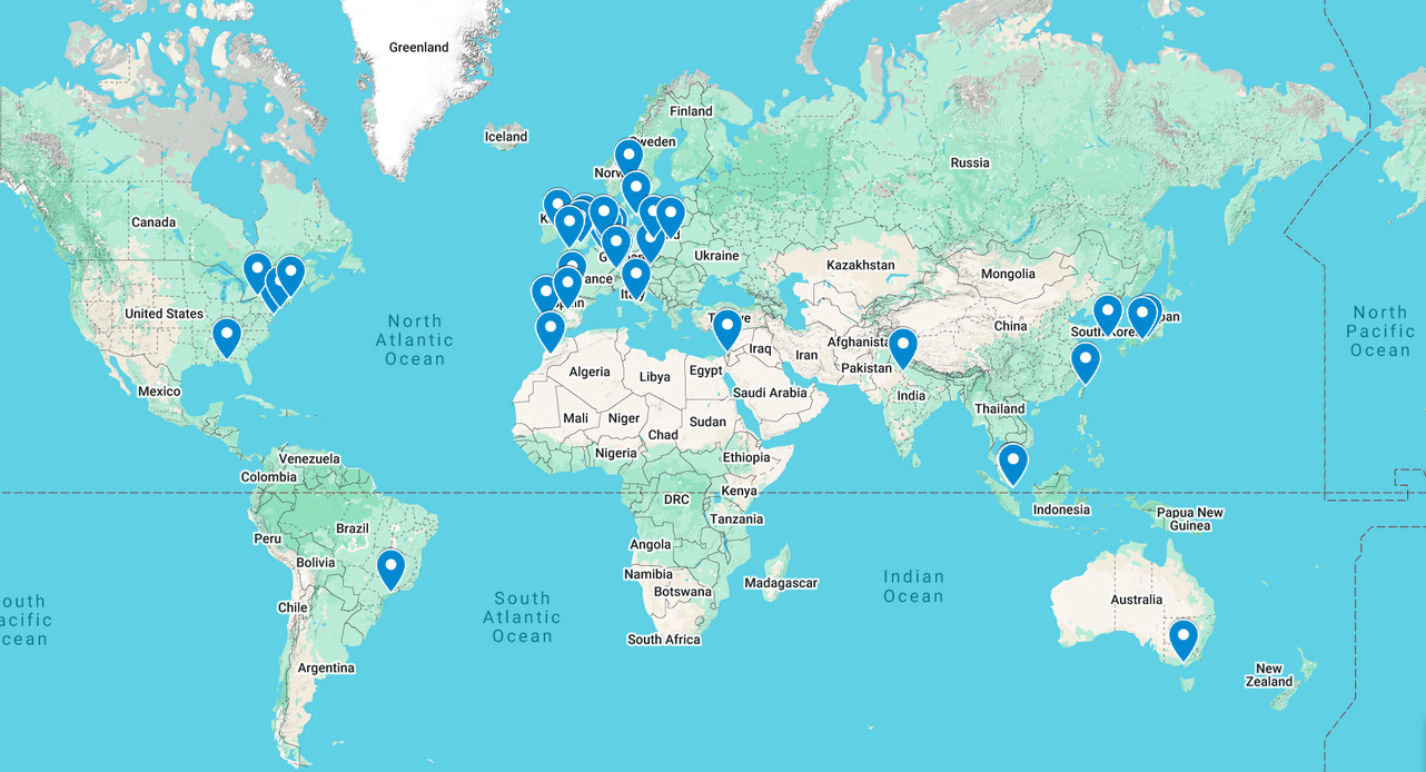 Global Distributors Map